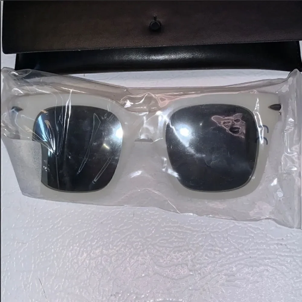 RAG & Bone square oversized sunglasses pearl white new